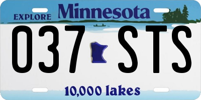 MN license plate 037STS
