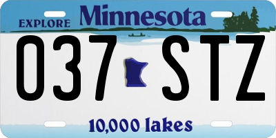 MN license plate 037STZ