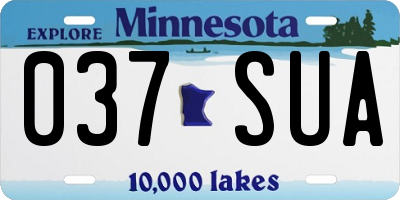 MN license plate 037SUA