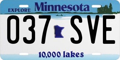 MN license plate 037SVE