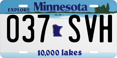 MN license plate 037SVH
