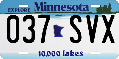 MN license plate 037SVX