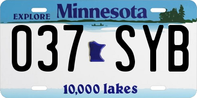 MN license plate 037SYB
