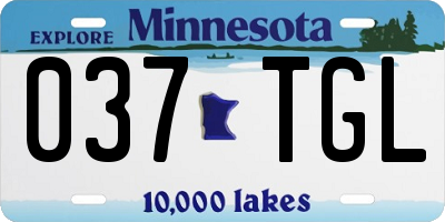 MN license plate 037TGL