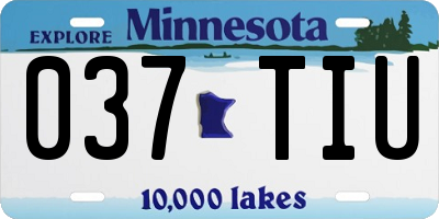 MN license plate 037TIU