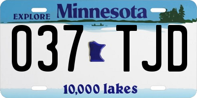 MN license plate 037TJD