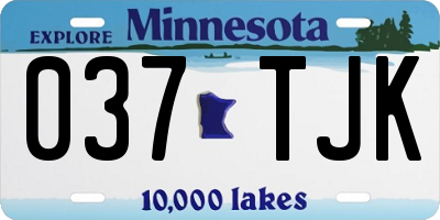 MN license plate 037TJK