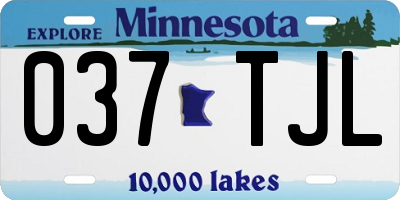 MN license plate 037TJL