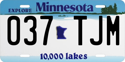 MN license plate 037TJM
