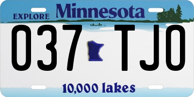 MN license plate 037TJO
