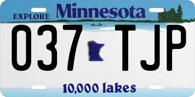 MN license plate 037TJP