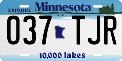 MN license plate 037TJR