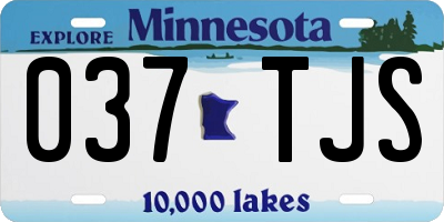 MN license plate 037TJS