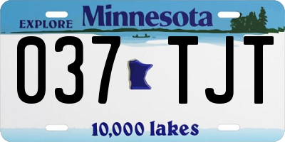MN license plate 037TJT