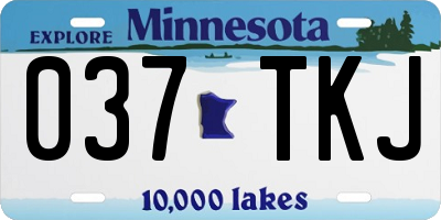 MN license plate 037TKJ
