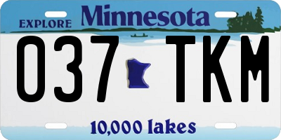 MN license plate 037TKM