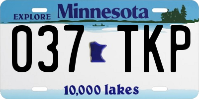 MN license plate 037TKP