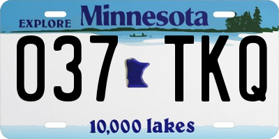 MN license plate 037TKQ