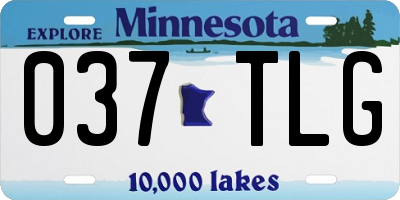 MN license plate 037TLG