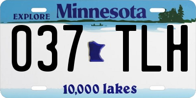MN license plate 037TLH