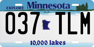 MN license plate 037TLM