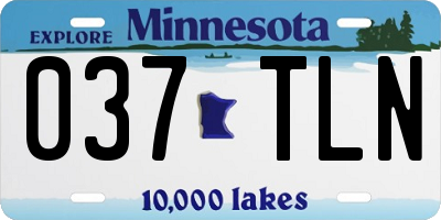 MN license plate 037TLN