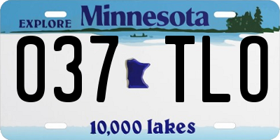 MN license plate 037TLO