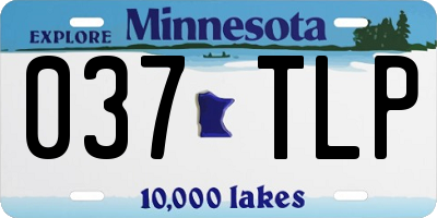 MN license plate 037TLP