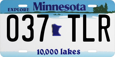 MN license plate 037TLR
