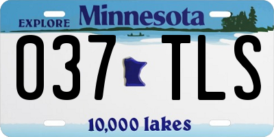 MN license plate 037TLS