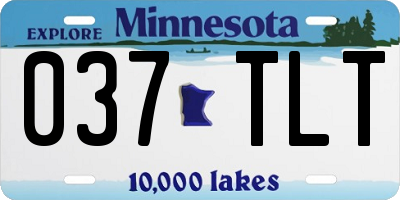 MN license plate 037TLT