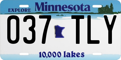 MN license plate 037TLY