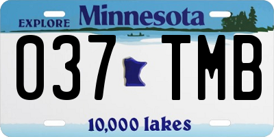 MN license plate 037TMB