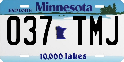 MN license plate 037TMJ