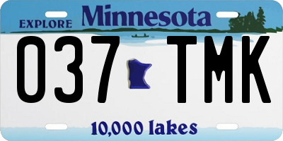 MN license plate 037TMK