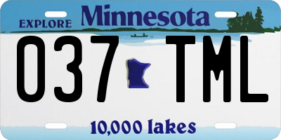 MN license plate 037TML