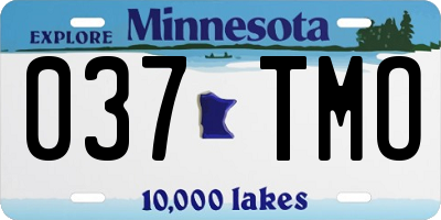MN license plate 037TMO