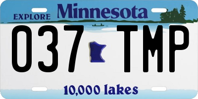 MN license plate 037TMP