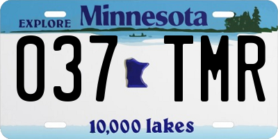 MN license plate 037TMR