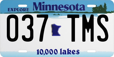 MN license plate 037TMS