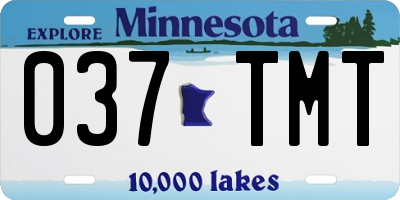 MN license plate 037TMT