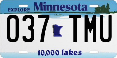 MN license plate 037TMU