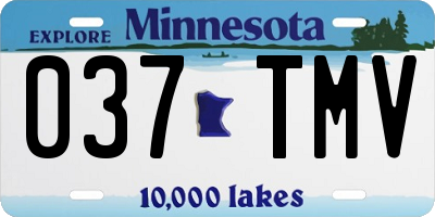 MN license plate 037TMV