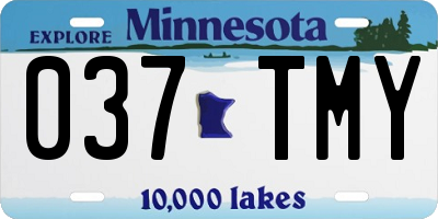 MN license plate 037TMY