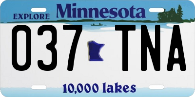 MN license plate 037TNA