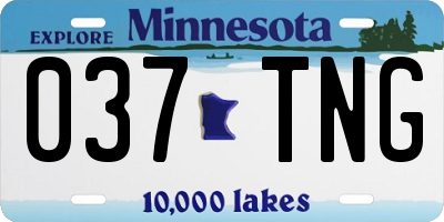 MN license plate 037TNG