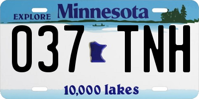 MN license plate 037TNH