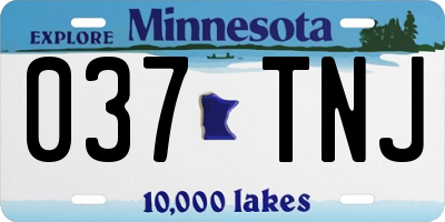 MN license plate 037TNJ