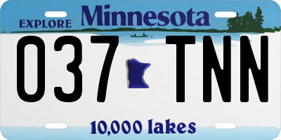 MN license plate 037TNN