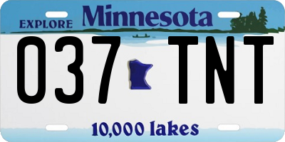 MN license plate 037TNT